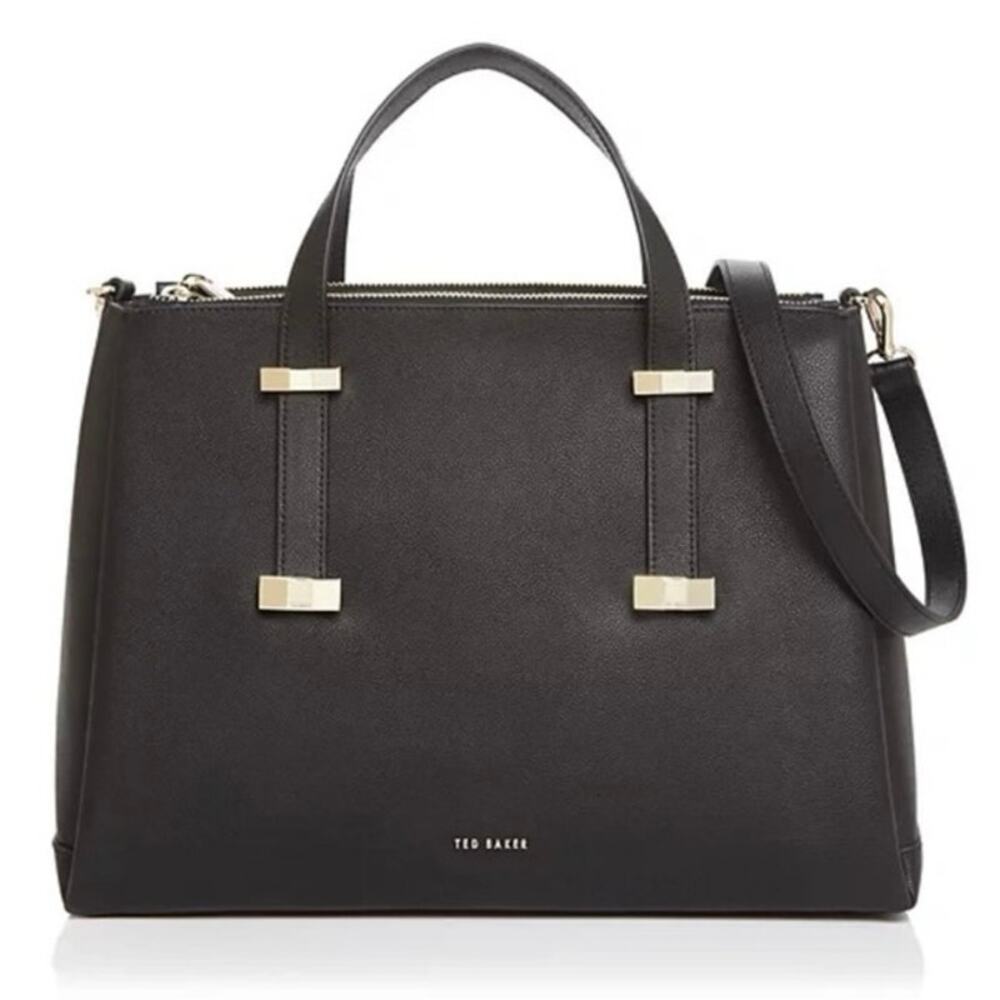 Ted Baker London Black Leather‎ Bow Large Satchel Tote Crossbody Handbag
Purse
